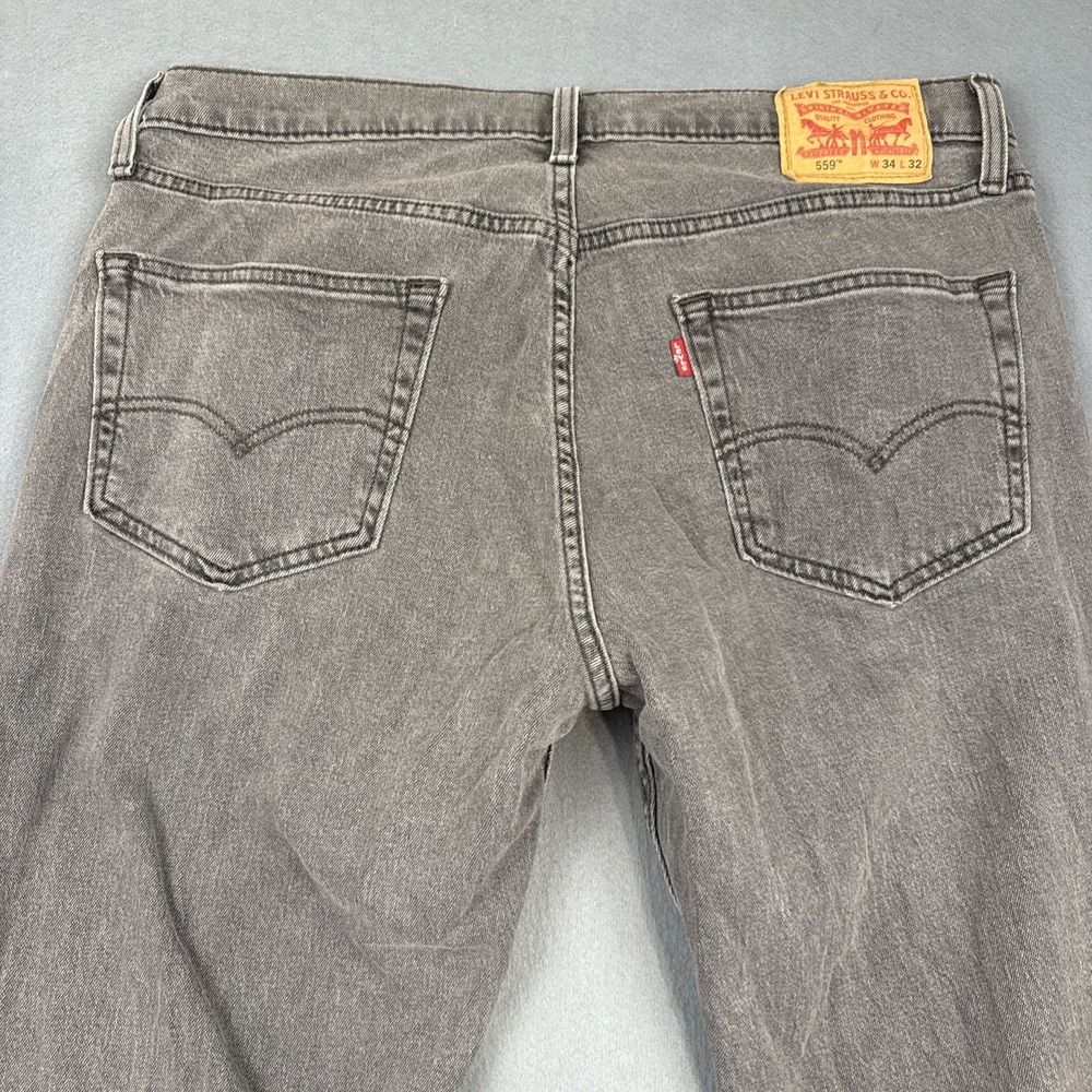 Levi's 559 Gray Straight Denim Jeans Men's 34x32  Medium Wash   SKATER BAGGY